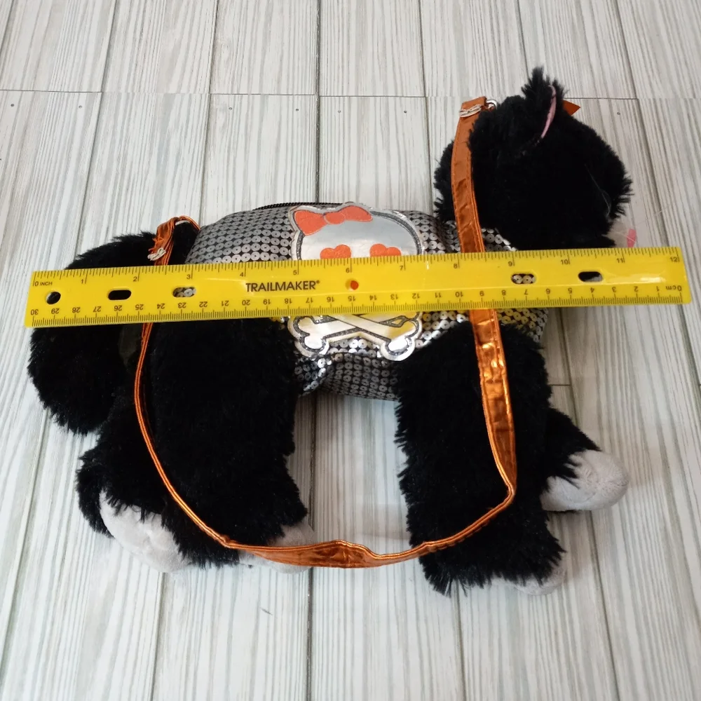 Poochie & Co Plush Black Kitty Cat Witchy Kids Childs Purse